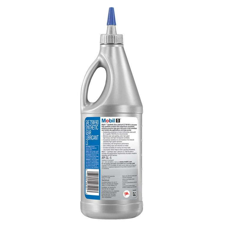 Mobil 1 75w90 Gear Lube Case 12x1 Qt Synthetic Gear Oil - Walmart.com