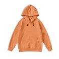 thumbnail image 2 of HUANBAI Kids Children Girls Boys Winter Long Sleeve Pocket Hoodie Tops Sweatshirt Clothes Solid Color Crewneck Loose Sweatshirt 110, 2 of 5