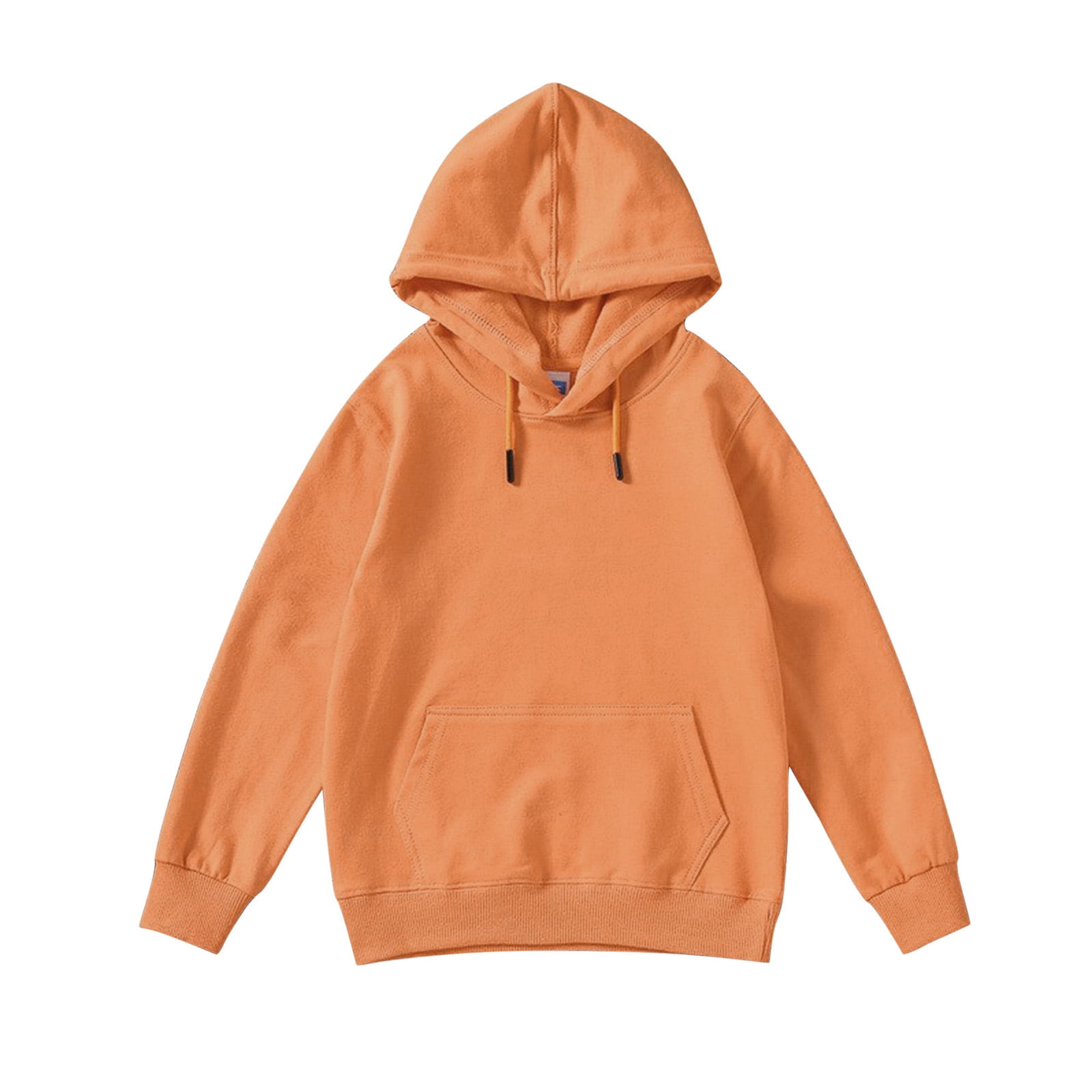 nsendm Big Kid childrenscostume Teen Girl Hoodies and Sweatshirts Kids Children Girls Boys Winter Long Sleeve Pocket Hoodie Girls Hooded Zip Girls Clothes Orange 2 3 Years Walmart