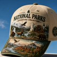 thumbnail image 2 of SHJHENG Parks Adventure Collection Baseball Cap Vintage Wildlife Graphic Trucker Hat Outdoor Nature Scene Embroidered Hat With Bear, 2 of 4