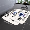 thumbnail image 1 of Happy Campers Flannel Bath Mat 16x24 Inches, Dog Paw Forest Soft Absorbent Non-Slip Bathroom Rug, Machine Washable Floor Mat for Shower, 1 of 5