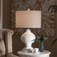 thumbnail image 3 of Baxton Studio Safira Sculpted Poly Resin Table Lamp in White, 3 of 3