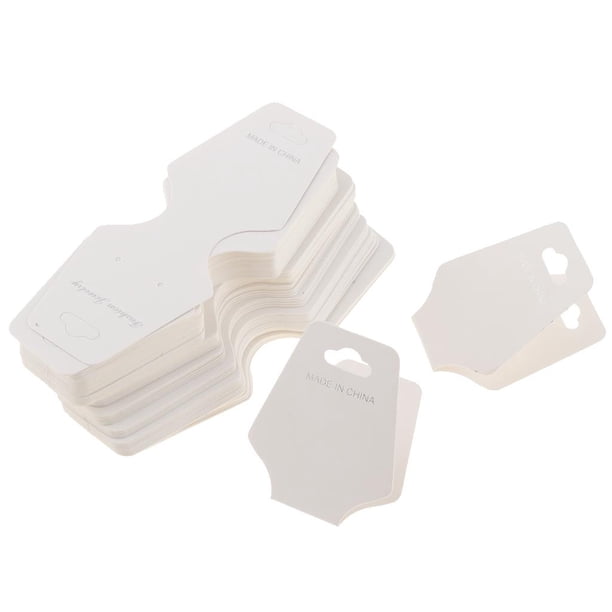 100 Unids Tarjetas de Exhibición de Joyería de Moda Tarjetas de Paquete de Joyería Tarjetas Colgantes Etiquetas de Exhibición Para Collar Pulseras Pen Papel blanco de 50X125 mm