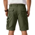 thumbnail image 3 of GrmtClth Mens Water Resistant Ripstop Cargo Shorts 2026 Relaxed Fit Solid Color Short Pant Hiking Multi Pockets Outdoor Work Shorts Soft Clothes Army Green L, 3 of 8