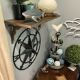 thumbnail image 5 of Zeckos Black Metal Compass Rose Nautical Hanging Wall Décor 20 inch, 5 of 8