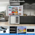 thumbnail image 5 of 2024 New Stainless-Steel 4 Doors Fridges Kitchen-Freezer - 36 Inch French Door Refrigerator, 21 Cu.Ft. Counter Depth Refrigerator Bottom Freezer with Wine Cabinet and Adjustable Shelves, 5 of 6