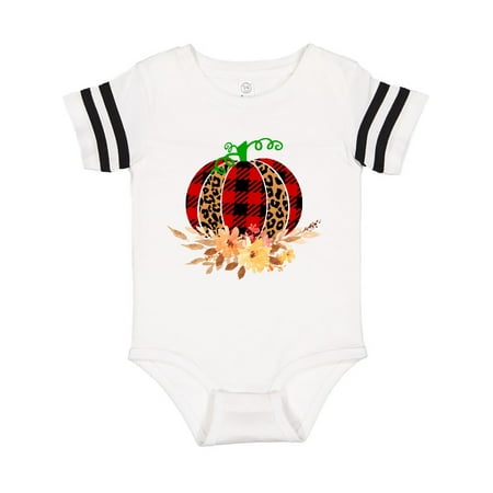 

Inktastic Rustic Cheetah and Plaid Print Pumpkin Gift Baby Boy or Baby Girl Bodysuit