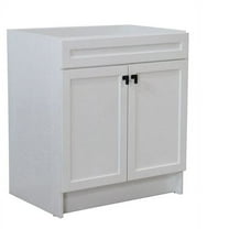 30 inch White Single Sink Foldable Vanity Cabinet, White Finish