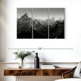 thumbnail image 3 of Elephant Stock Black And White Mountain Wall Art - Horizontal Multi Panel Canvas - Hallway Wall Decor - Nature Multi Panel - Black And Gray Decor - 38" x 24", 3 of 8