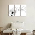 thumbnail image 2 of Elephant Stock Flying Dandelion Wall Art - Horizontal Multi Panel Canvas - Living Room Wall Decor - Floral And Botanical Multi Panel - White And Black Decor - 38" x 24", 2 of 4