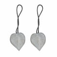 thumbnail image 6 of Evideco French Home Goods Curtain Holdbacks Set of 2 Magnetic Wooden Heart Curtain Tiebacks – Easy to Use, No Installation Needed – Old Gray, 6 of 6