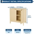 thumbnail image 3 of Home Sideboard Buffet Cabinet, 31.5" Storage Cabinet with 2 Fluted Doors and Adjustable Shelves, Sideboard Console Accent Credenza for Dinning Room, Kitchen and Living Room, 3 of 7