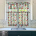 thumbnail image 3 of Kitchen Curtains and Valance Set 36 Inch Tier Pioneer Colorful Floral 3 Pieces Set Dining Room Small Curtain Drapes Cafe Curtains Valance for Home Decor Rod Pocket, 3 of 6