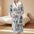 thumbnail image 2 of Jindong Robes en Peluche pour Femmes Robe en Polaire Longue Chaude Peignoir de Bain Veste de Détente Imprimée Robe de Confort Robes pour Femmes, 2 of 5