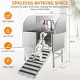 thumbnail image 6 of EastVita Stainless Steel Dog Grooming Tub,Professional Dog Wash Station with Foldable Ramp,Storage Drawer,Floor Grate & Faucet,Grooming Bathtub, 6 of 7