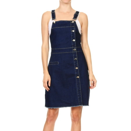 overall button down dress