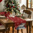 thumbnail image 4 of Christmas Snowman Cardinal on Red Table Runner 13x70in Non-Slip Cotton Linen Table Runners, Winter Snowflake Seamless Dresser Scarves TableRunner for Dinner Kitchen Dining Wedding Party, 4 of 9