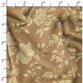 thumbnail image 2 of Soimoi Cotton Satin Spandex Brown Fabric By the Yard - 54 Inch Wide - Floral Pattern Fabric - Botanical and Elegant Designs for Various Uses Printed Fabric, 2 of 6