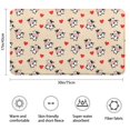 thumbnail image 3 of Beige Cow Heart Pattern Bathroom Rugs Mat,Non Slip Microfiber Bathroom Rug,Rubber Backing,Soft Bathroom Mats for Bathroom Floor,Tub and Shower,17x30in(43x75cm), 3 of 5