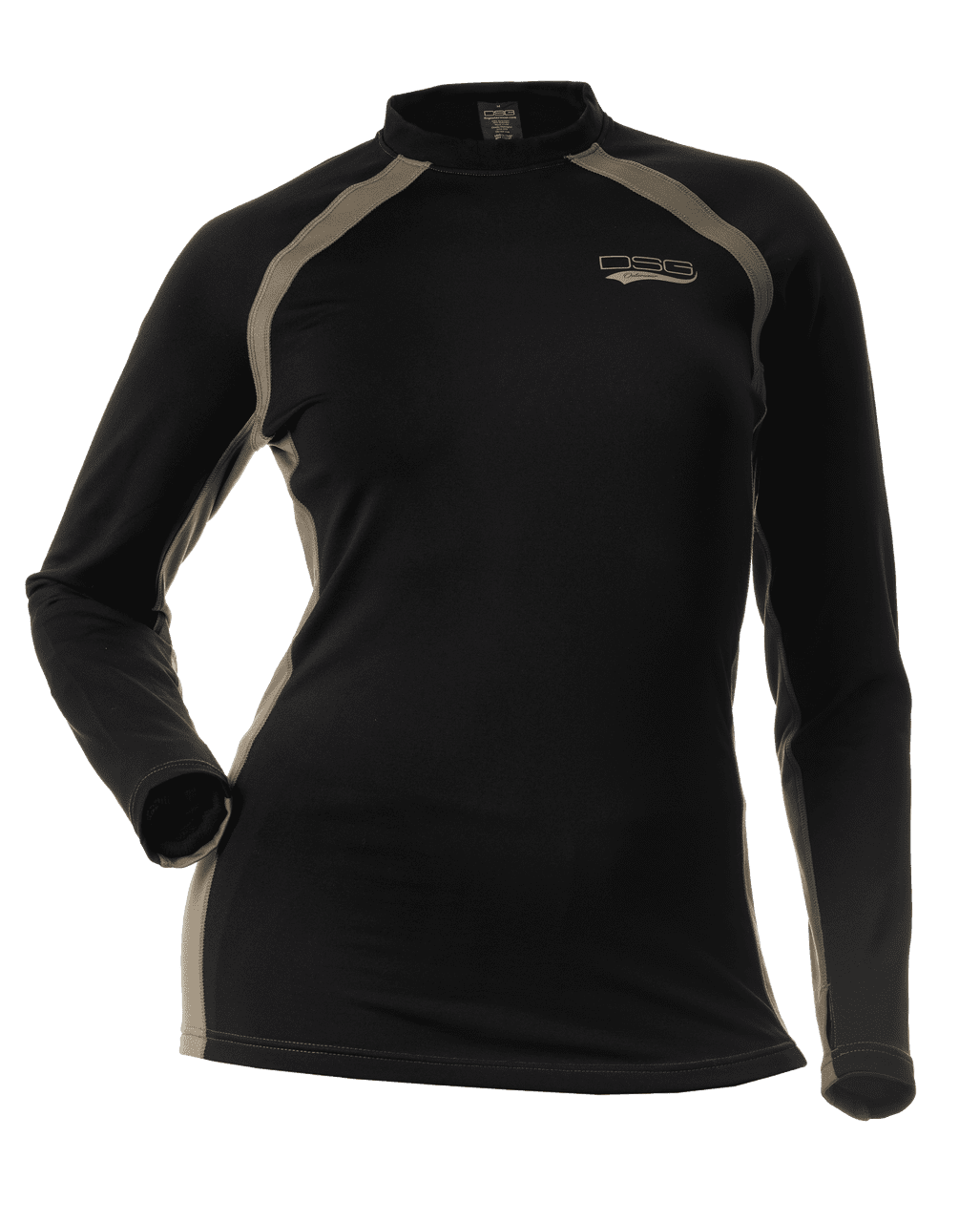 DSG Outerwear D-Tech 1/4 Zip Base Layer Shirt 2.0, Black/Stone, 3XL 