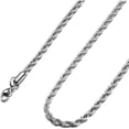 thumbnail image 1 of 18k Real Gold Plated Rope Chain 4mm Stainless Steel Twist Chain Necklace for Men Women 24 Inches, 1 of 5