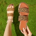 thumbnail image 4 of WIZUTIZ Shower Slippers for Women Casual Retro Womens House Shoes Summer BOHO Jeweled Shiny Slides Sandals Leopard Animal Print Shower Shoes Indoor Non-Slip Shower Shoes Valentines Day Gifts, 4 of 4
