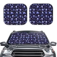 thumbnail image 2 of Bingfone Skull flower leaf purple Windshield Sun Shade 2-Piece Foldable Car Front Window Sunshade for Most Sedans SUV Truck - Small, 2 of 7