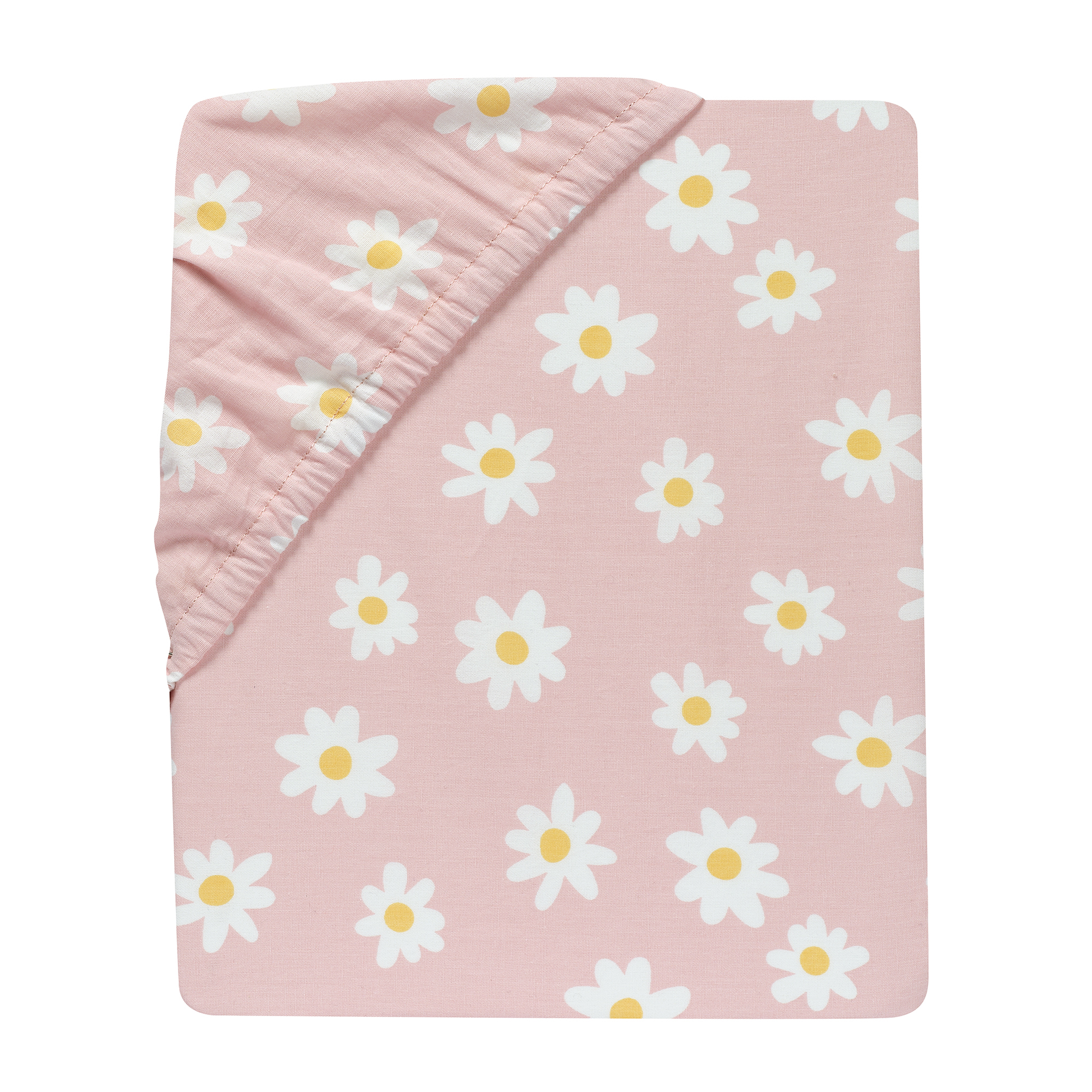 Lambs & Ivy Daisy Dreams Breathable 100% Cotton Baby Fitted Crib/Toddler Sheet