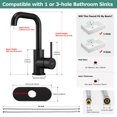 thumbnail image 6 of PARLOS Single Hole Single-handle Bathroom Faucet, Matte Black, 6 of 7