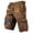 Brown_01, variant on USA 250th Anniversary Men's Vintage Cargo Shorts Patriotic Flag Print Hiking Short with Pockets