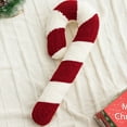 thumbnail image 4 of Fankiway 21.6" x 9.8" Red and White Candy Cane Cotton Throw Pillow, 4 of 7