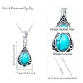 thumbnail image 6 of Cuoka Turquoise Urn Necklace 925 Sterling Silver Teardrop Urn for Ashes Pendant Necklaces with 18+2'' Chain Embedded Turquoise for Women Memorial Jewelry Gift for Grandma Grandpa Dog Cat, 6 of 7
