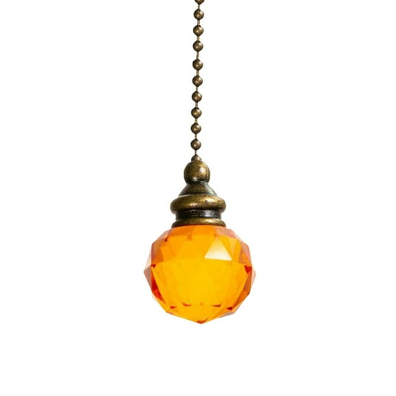 Style Pull Chain Cord Handle For Light Switch Home Ceiling Fan Chandelier Acrylic Chain Pendant Lamp Pull Cord Decor Orange