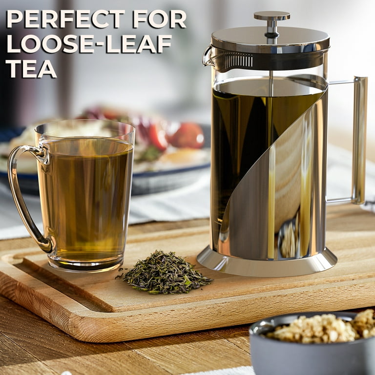 Cafe Du Chateau French Press & Espresso Maker - Elevate Your Coffee  Experience with 4-Level Filtration, BPA-Free Glass, and Transparent Lid  Brilliance