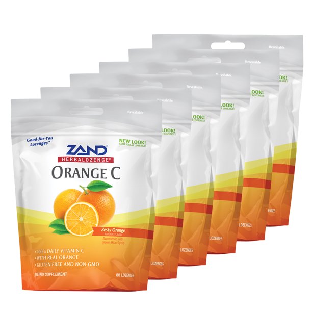 Zand HerbaLozenge Orange C Vitamin C Lozenges w/ Herbal Extract Blend