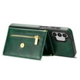 thumbnail image 6 of Nalacover for Samsung Galaxy A13 5G/4G Zipper Wallet Case,Luxury PU Leather Back Soft TPU Magnetic Buckle Flip Card Pocket Shockproof Slim Cover with Adjustable Crossbody Shoulder Strap,Green, 6 of 8
