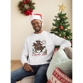 thumbnail image 2 of Santa Cowboy Rodeo Festive Men's Sweatshirt, 2 of 4