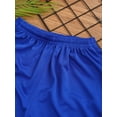 thumbnail image 5 of Linjinx Kids Boys Athletic Shorts Solid Color Running Basketball Bottom Girls Gym Training Sports Blue M, 5 of 7