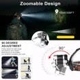 thumbnail image 4 of Dowellia Rechargeable LED Headlamp, 3 Lights 4 Modes, IPX6 Waterproof, 90° Adjustable Head Lamp, Outdoor Gear for Camping, Hiking, Fishing, 4 of 8