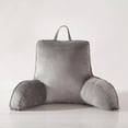 thumbnail image 3 of Reading Pillow for Sitting in Bed Adult,Back Pillow for Bed Sitting Up,Backrest Back Support Chair Pillow, College Dorm Essentials for Girls and Boys, Velvet Grey L, 3 of 18