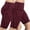 Wine, variant on Ankola Biker Shorts for Women High Waist Yoga Pants Running Tummy Control Athletic Leggings Shorts with Side Pockets 2 Pack