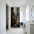 thumbnail image 4 of Humorous Animal Print Bathroom Shower Curtain Funny Sitting On Reading Newspaper Design Polyester Fabric Bath Curtain for Home, 4 of 4