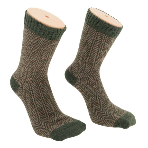 Unique Bargains 5 Pair Men's Retro Wave Pattern Winter Warm Socks Assorted Color Polyester