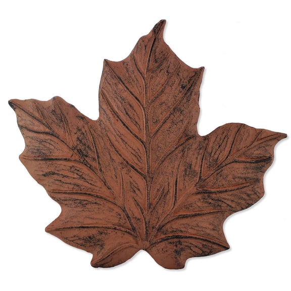 Sunset Vista Designs Wilderness Wonders Cast Iron Maple Leaf Stepping Stone, 11-1/2 by 12-Inch, Brown