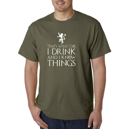 New Way 779 - Unisex T-Shirt That's What I Do Drink And Know Things XL Military