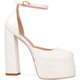 thumbnail image 2 of Ferwind Women's Platform Sandals High Chunky Heels Adult White 11, 2 of 6