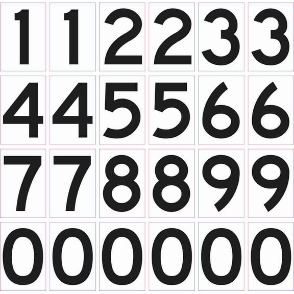 1.25in x 1.75in Mailbox Number Stickers Vinyl Number s Sign Stickers