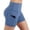 Blue, variant on 50% Off Lenago Women Solid Pocket High-waist Hip Stretch Pants Running Fitness Yoga Shorts Gift for Women