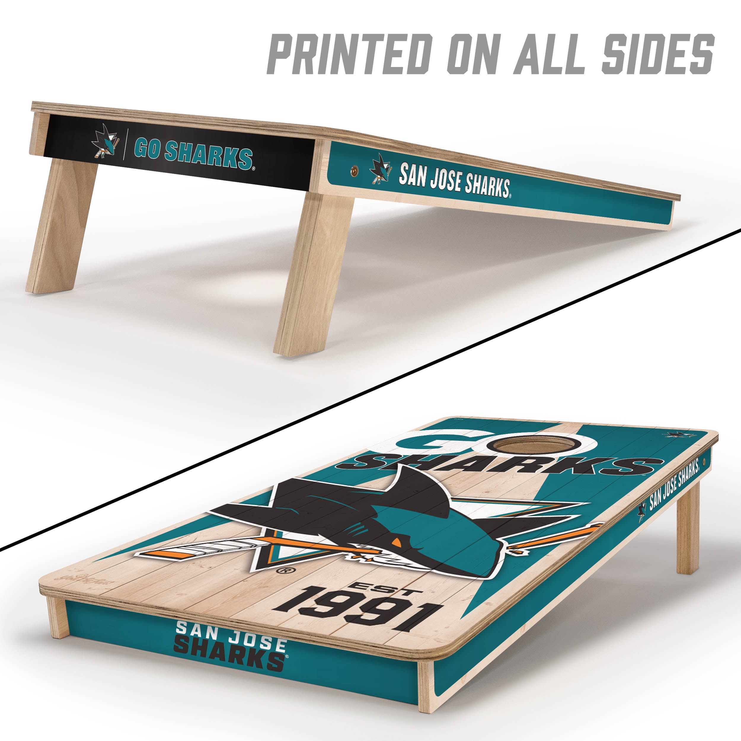 YouTheFan NHLSan Jose Sharks 2' x 4' Cornhole Game