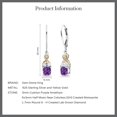 thumbnail image 4 of Gem Stone King 1.58 Cttw 925 Sterling Silver and 10K Yellow Gold Purple Amethyst Half Moon White Moissanite and Lab Grown Diamond Drop Dangle Earrings for Women, 4 of 4